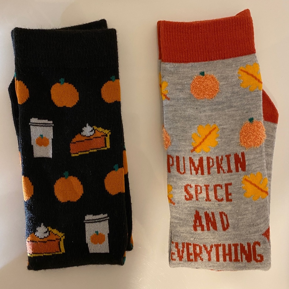 Thanksgiving themed socks.